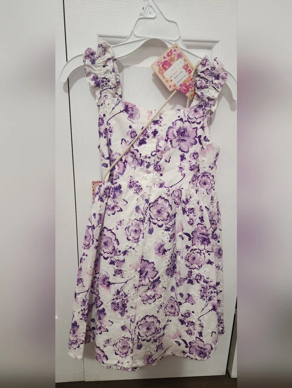 Girls Btween Floral Dress with Matching Purse NWT